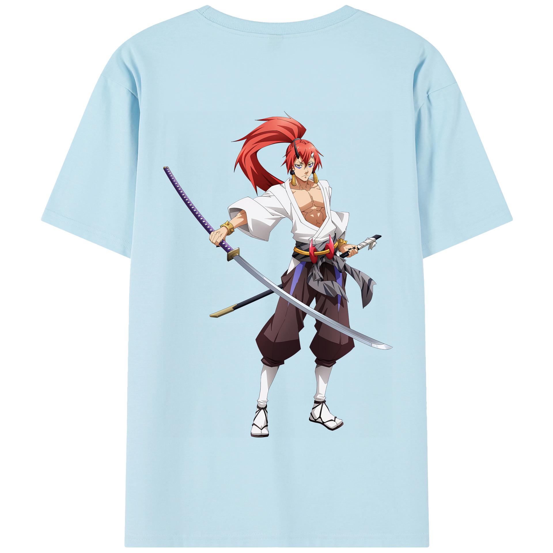 （画像用） 転スラ Regarding Reincarnated to Slime 綿100％半袖Tシャツ（背面プリント）